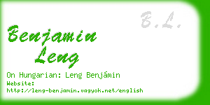 benjamin leng business card